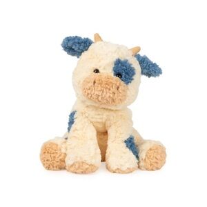 Gund Cozys Cow Collection #6064472 Cream Blue Small Soft Stuffed Animal